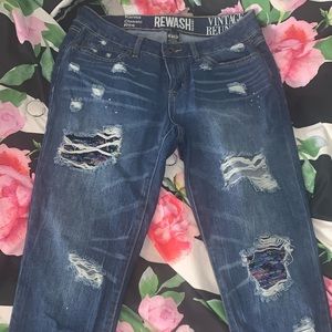 Distressed Jeans with Patches